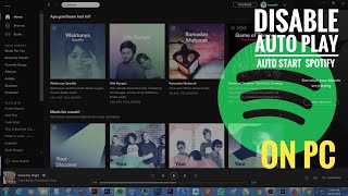 Disable Auto StartPlay Spotify on WindowsMac OS [upl. by Ecaroh]