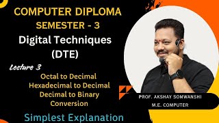 Lec 3  Digital Techniques  Octal to Decimal Hexadecimal to Decimal Decimal to Binary Conversion [upl. by Irem86]