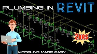 Plumbing Modeling in Revit  Full Project [upl. by Pappano]