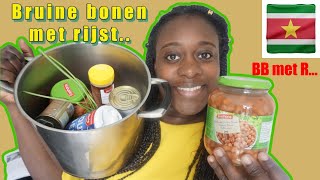 Hoe maak je Surinaamse Bruine bonensoep I How to Rice and beans recipe [upl. by Anitsirhc]