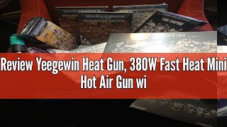 Review Yeegewin Heat Gun 380W Fast Heat Mini Hot Air Gun with 2Temp Settings 480°F850°F249°C455 [upl. by Tenahs]