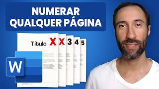 Como Numerar Página no Word a partir de Qualquer Página [upl. by Assiran79]