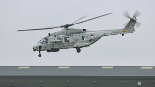 Busy helicopter operations at RNAS Yeovilton including Dutch NH90s 12 October 23 [upl. by Atinob]