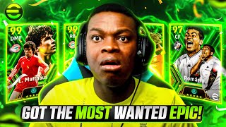 GOT THE MOST WANTED EPIC LEGEND 🔥🔥 eFOOTBALL PACK OPENING [upl. by Brinkema854]