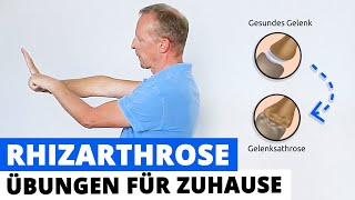 Rhizarthrose  Daumenschmerzen  3 Übungen gegen Schmerzen für zu Hause [upl. by Ardnassak708]