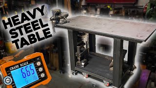 Building a 665LB Steel Welding Table Workbench [upl. by Annairdna858]