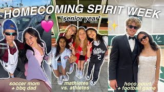 HOMECOMING SPIRIT WEEK senior year  dress up days hoco court  football game [upl. by Reichert]