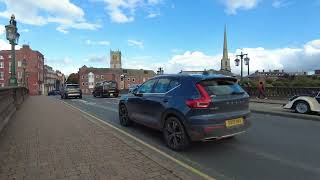 Walking Over Worcester River Severn Road Bridge Worcester Worcestershire England 7th October 2024 [upl. by Buckingham183]