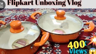 Flipkart Non Stick Set Review And Unboxing💯Honest review [upl. by Imailiv]