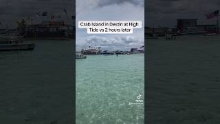 Crab Island in Destin Florida at High Tide vs 2 hours later destin florida TaylorSwift [upl. by Eohce931]