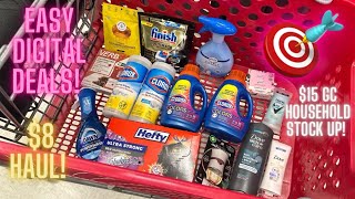 TARGET Digital Coupon Deals  Spend 50 Get 15 Gift Card Household and Dove Stock Up Time 🎯🙌🏾 [upl. by Juliet600]