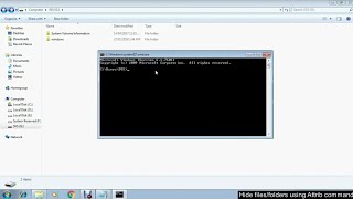 How To Hide FilesFolders from windows Using Attrib Command [upl. by Waller]