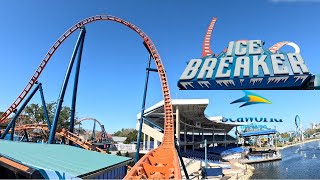 Ice Breaker 4k Front Row Pov  Seaworld Orlando [upl. by Eimor952]