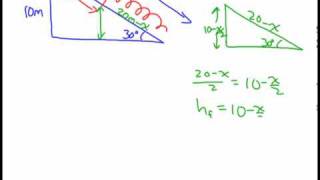 Energy Conservation Example Springs and Inclines [upl. by Mccurdy]