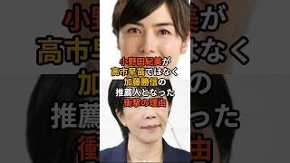 【㊗️48万再生突破】小野田紀美が高市早苗ではなく加藤勝信の推薦人となった衝撃の理由 政治 国会 [upl. by Liddle]