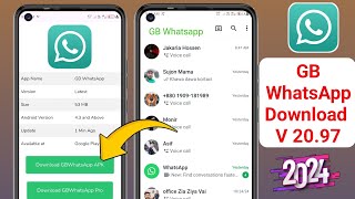 gb whatsapp download  whatsapp pro apk download  ios whatsapp for android 2024 [upl. by Sidnarb]