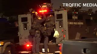 Trqffic News LAPD SWAT Standoff in Arleta  Lenco Bearcat with Dead Battery [upl. by Shatzer359]