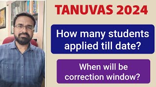 TANUVAS 2024 Counselling updates  How many students applied till now  Correction window dates [upl. by Uyerta]