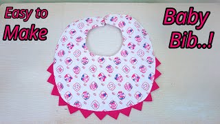 Baby Bib  Hankies  How to Sew a Simple Baby Bib [upl. by Anehsat]