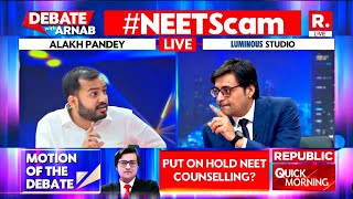 Alakh Sir Debate with Arnab Goswami  Republic World  NEET SCAM 2024  NTA [upl. by Nnyletak695]