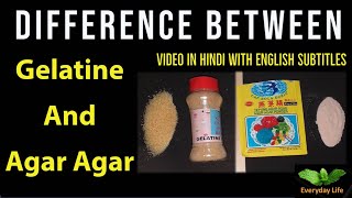 Difference between Gelatine and AgarAgar  जेलटीन और अगर अगर में अंतर  Everyday Life 48 [upl. by Bijan]