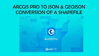 ArcGIS Pro Feature to JSON GeoJSON [upl. by Ynavoj]