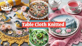 Crochet tablecloth with WoolEasy Tutorial for Beginners crochet wool knitted handknitted [upl. by Martella]