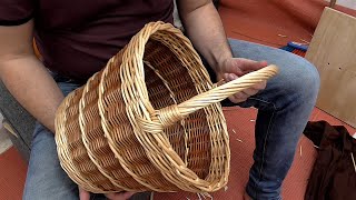 Willow Basket Weaving  Beginners Course  Part 8 The Handle [upl. by Christye690]