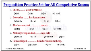 Preposition objective questions Practice set  Preposition exercise in English grammar  Preposition [upl. by Enelrad586]