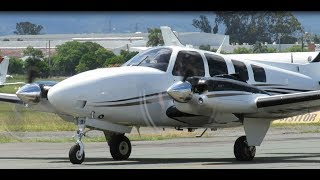 Beechcraft G58 Baron Showcase  Taxi and Takeoff  Archerfield YBAF [upl. by Yardna]