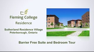 Fleming College Residence SRV Barrier Free Suite and Bedroom Video Tour [upl. by Eras]