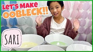 Sari Learns How to Make Oobleck  Fun Science Experiment for Kids  howtomakeoobleck  YT Kids [upl. by Awe]