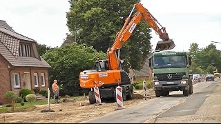 Strassenbau K144 Papenburg Hitachi Zaxis 170W  Road Construction K144 Hitachi Zaxis 170W [upl. by Godewyn466]