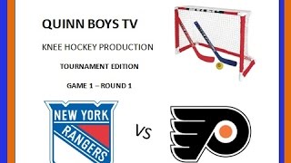 KNEE HOCKEY TOURNAMENT  ROUND 1  RANGERS  FLYERS [upl. by Jar]