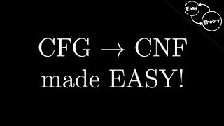 Chomsky Normal Form CNF Conversion Example [upl. by Nagap]