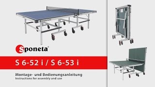 Sponeta S 652 i  S 653 i  Montageanleitung Tischtennistisch  Instructions for assembly and use [upl. by Fidelas]