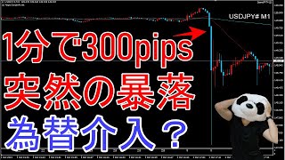 【為替介入？】ドル円150円から1分で300pipsの大暴落の瞬間 [upl. by Masson]