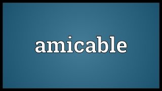 Amicable Meaning [upl. by Arbed]