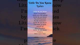 Little Do You Know  Alex amp Sierra  Lyrics shorts song lyrics [upl. by Connell664]