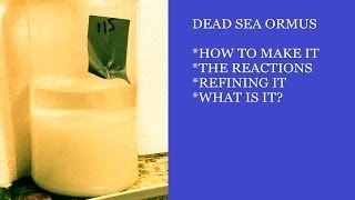 Dead Sea Ormus  How to make it Updated Pt1 [upl. by Nomyt]