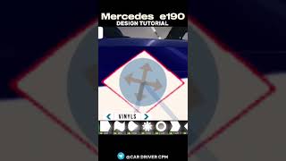 🔥MERCEDES BENZ E190 DESIGN TUTORIAL IN CAR PARKING MULTIPLAYER NEW UPDATE ☝🏻shorts [upl. by Mcgean]