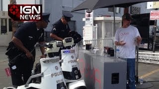 IGN News  Cops Called to Shut Down Ouya  E3 2013 [upl. by Ytirev]