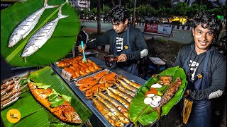 Vizag Hardworking Boy Selling Banana Leaf Wali Tawa Fish Fry Making Rs 200 Only l Andhra Food Tour [upl. by Anatlus]