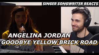 ANGELINA JORDAN  Goodbye Yellow Brick Road  Singer Songwriter REACTION  Americas Got Talent [upl. by Ellesirg]