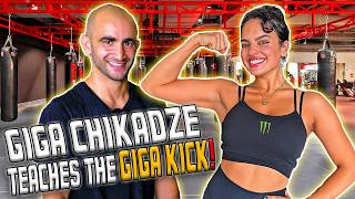 Giga Chikadze teaches me the GIGA KICK  UFC 304 [upl. by Procora]