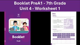 Booklet PreA1 7th Grade Unit 4 Worksheet 1 [upl. by Eirallih]