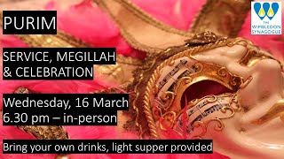 Purim Evening Service  16032022 at 1900 YouTube Live Stream [upl. by Swithbert365]