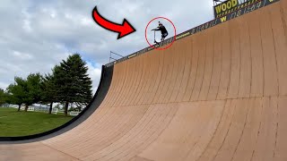 SCOOTER KID VS THE BIGGEST MEGA RAMP IN THE WORLD [upl. by Laemsi]