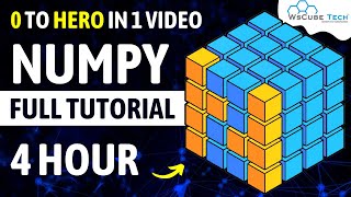 Python Numpy Full Tutorial For Beginners  Numpy Full Course in 4 Hours 🔥 [upl. by Mundt]