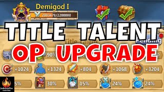 OVERPOWERED Title Talent Castle Clash New Update [upl. by Chon]